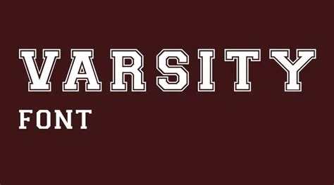 varsity font free download.